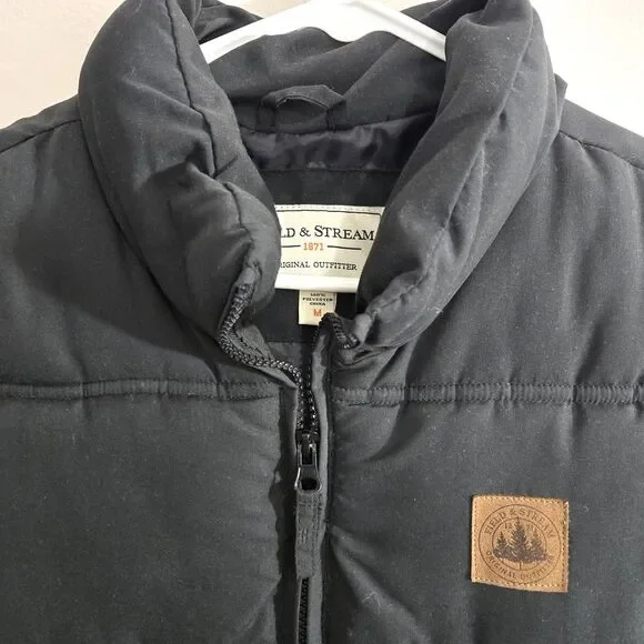 Field & Stream Original Outfitter Black Puffer Vest Sleeveless Jacket Mens Med - Picture 3 of 5